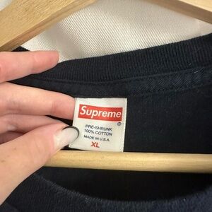 supreme navy shirt